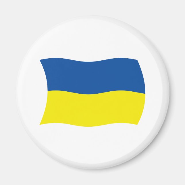 Íman Ímã de Bandeira da Ucrânia (Frente)