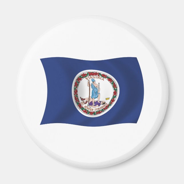 Íman Ímã de Bandeira da Virgínia (Frente)