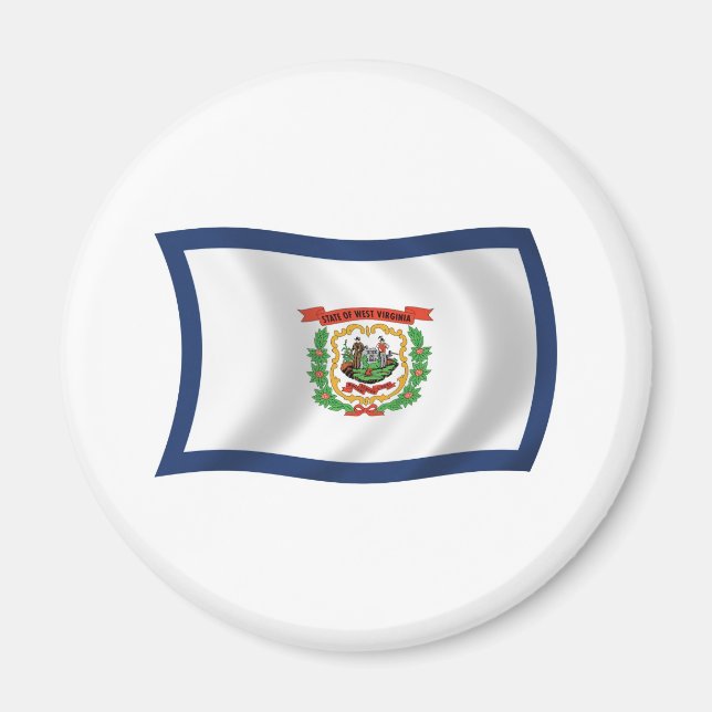 Íman Ímã de Bandeira da Virgínia Ocidental (Frente)