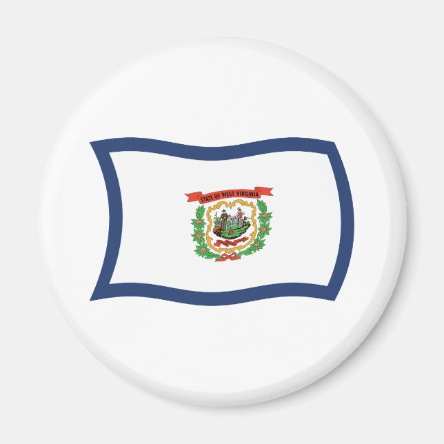 Íman Ímã de Bandeira da Virgínia Ocidental (Frente)