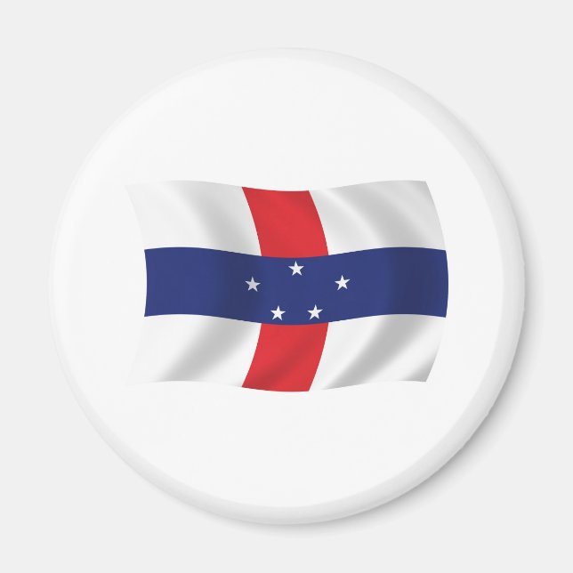 Íman Ímã de Bandeira das Antilhas Holandesas (Frente)