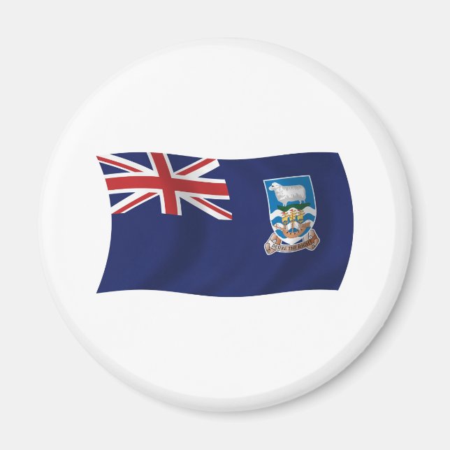 Íman Ímã de Bandeira das Ilhas Falkland (Frente)