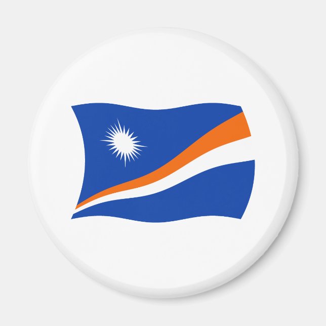Íman Ímã de Bandeira das Ilhas Marshall (Frente)