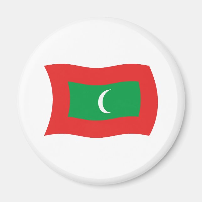 Íman Ímã de Bandeira das Maldivas (Frente)