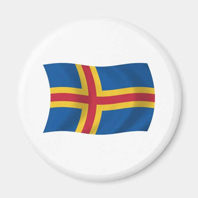 Íman Ímã de Bandeira de Aland (Frente)