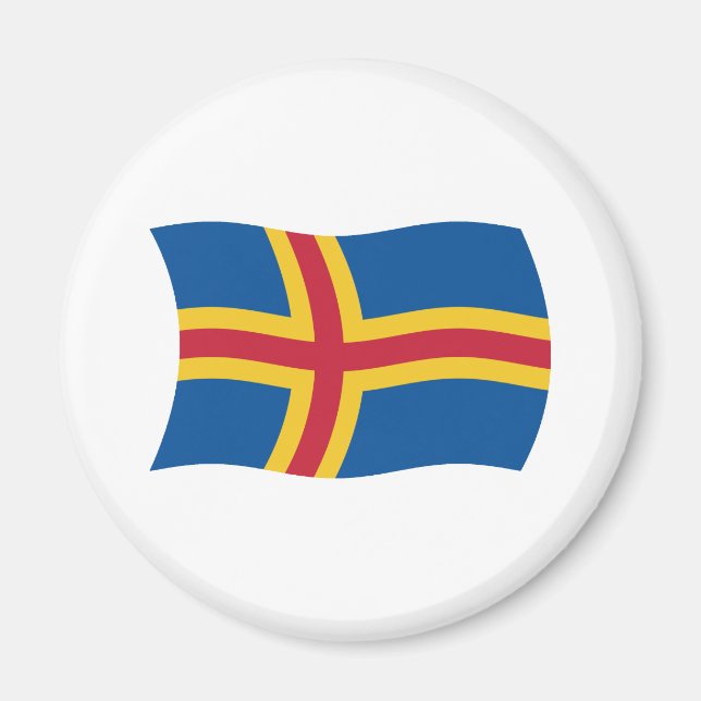 Íman Ímã de Bandeira de Alanda (Frente)
