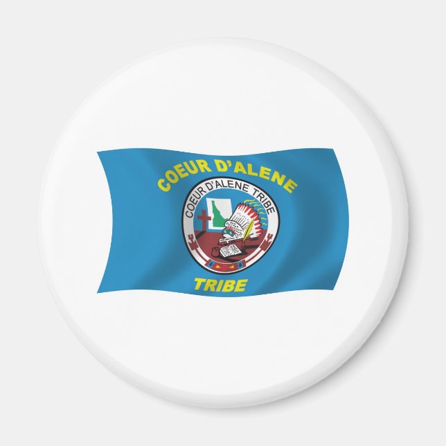 Íman Ímã de Bandeira de Coeur d'Alene (Frente)