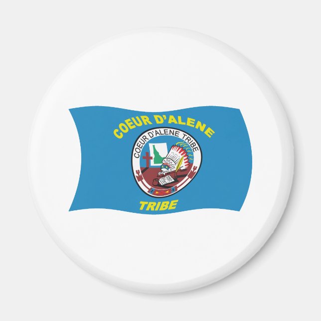 Íman Ímã de Bandeira de Coeur d'Alene (Frente)