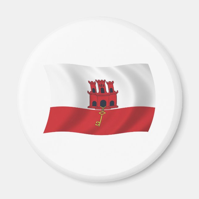Íman Ímã de Bandeira de Gibraltar (Frente)