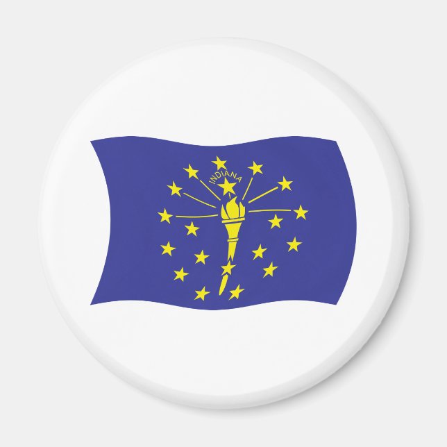 Íman Ímã de Bandeira de Indiana (Frente)