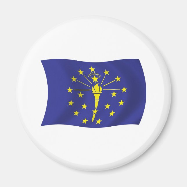 Íman Ímã de Bandeira de Indiana (Frente)