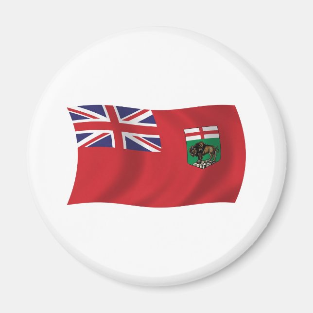 Íman Ímã de Bandeira de Manitoba (Frente)