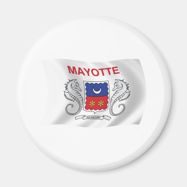 Íman Ímã de Bandeira de Mayotte (Frente)