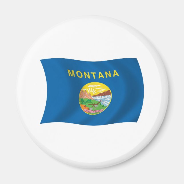 Íman Ímã de Bandeira de Montana (Frente)