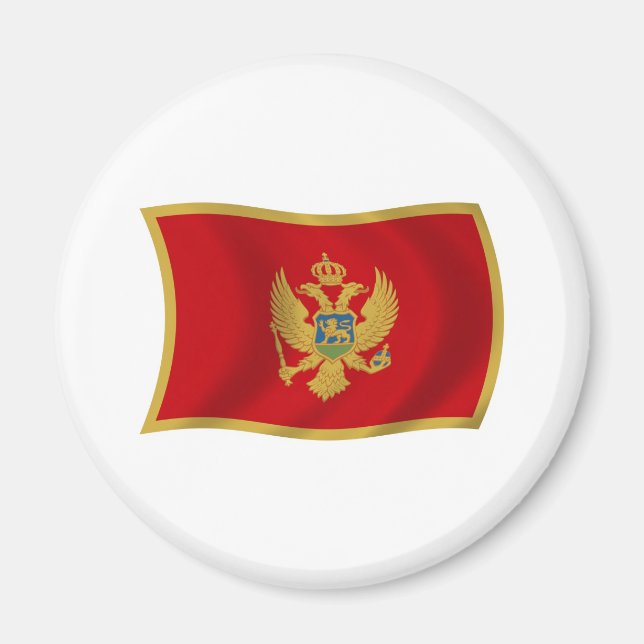 Íman Ímã de Bandeira de Montenegro (Frente)