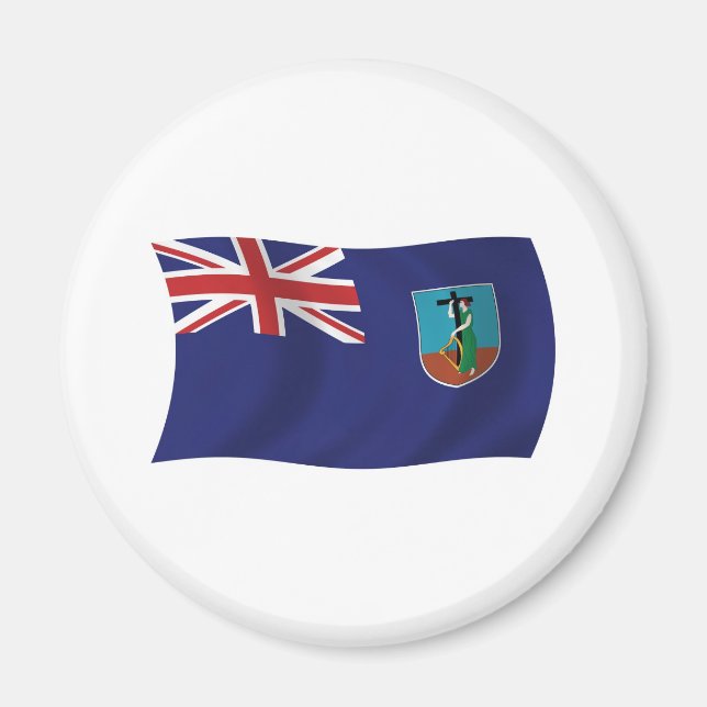 Íman Ímã de Bandeira de Montserrat (Frente)