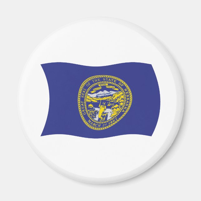 Íman Ímã de Bandeira de Nebraska (Frente)