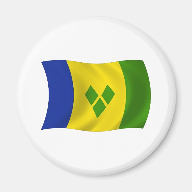 Íman Ímã de Bandeira de São Vicente e Granadinas (Frente)