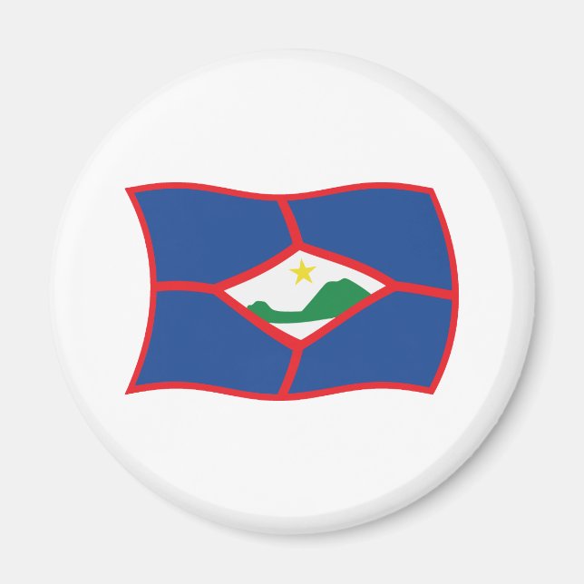 Íman Ímã de Bandeira de Sint Eustatius (Frente)