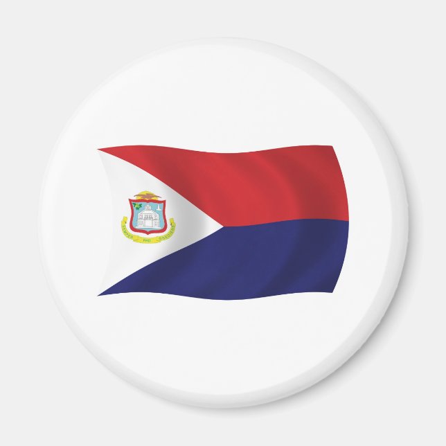 Íman Ímã de Bandeira de Sint Maarten (Frente)