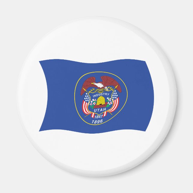 Íman Ímã de Bandeira de Utah (Frente)
