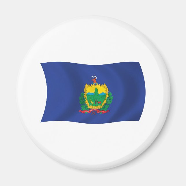 Íman Ímã de Bandeira de Vermont (Frente)