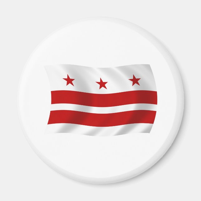Íman Ímã de Bandeira de Washington D.C. (Frente)