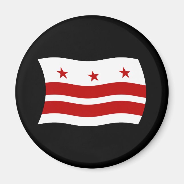 Íman Ímã de Bandeira de Washington D.C. (Frente)