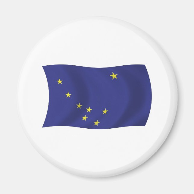 Íman Ímã de Bandeira do Alasca (Frente)