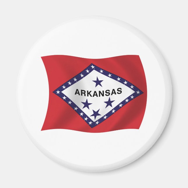Íman Ímã de Bandeira do Arkansas (Frente)