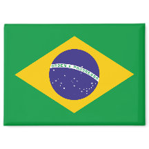Ímã de Bandeira do Brasil Decoração Vibrante e Pat