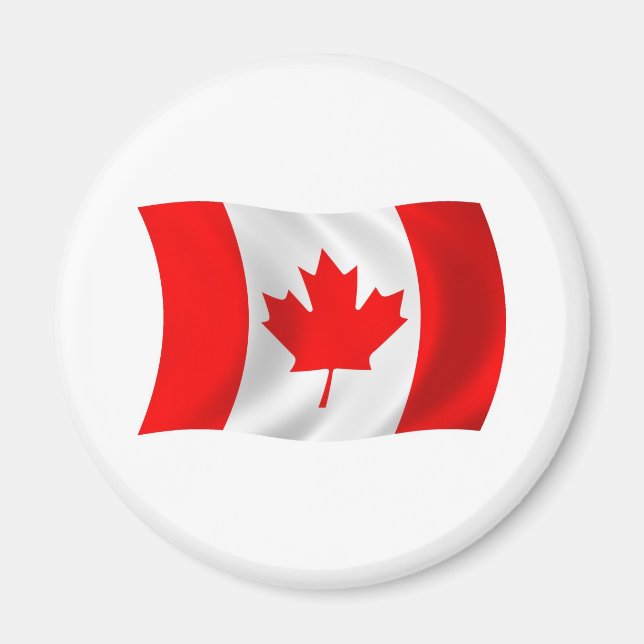 Íman Ímã de Bandeira do Canadá (Frente)