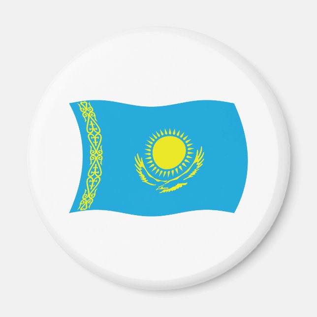 Íman Ímã de Bandeira do Cazaquistão (Frente)