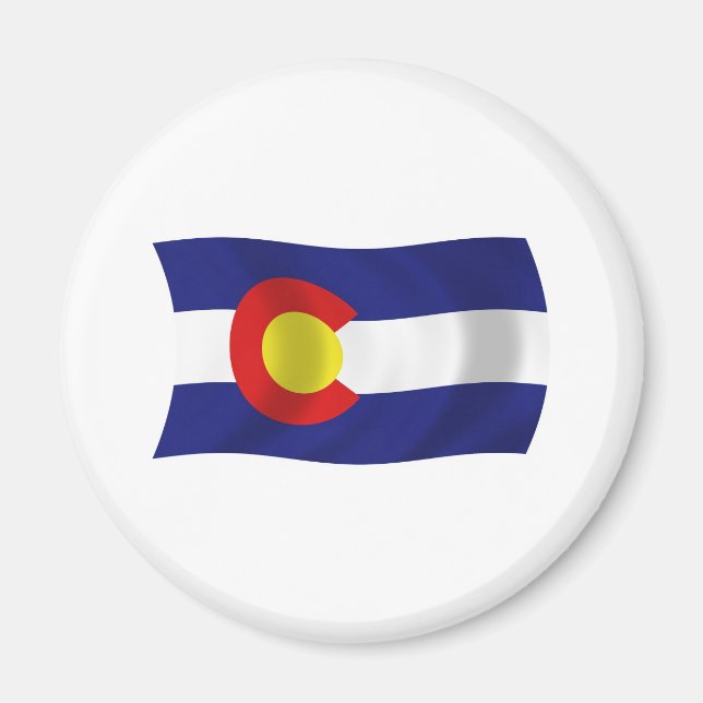 Íman Ímã de Bandeira do Colorado (Frente)