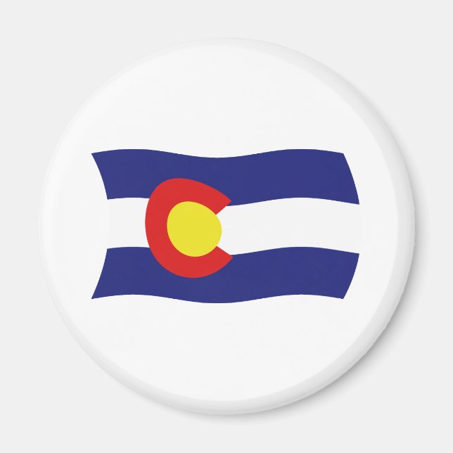 Íman Ímã de Bandeira do Colorado (Frente)