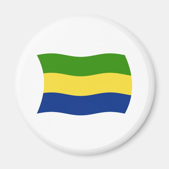 Íman Ímã de Bandeira do Gabão (Frente)