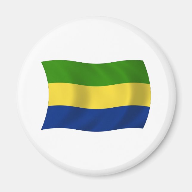 Íman Ímã de Bandeira do Gabão (Frente)