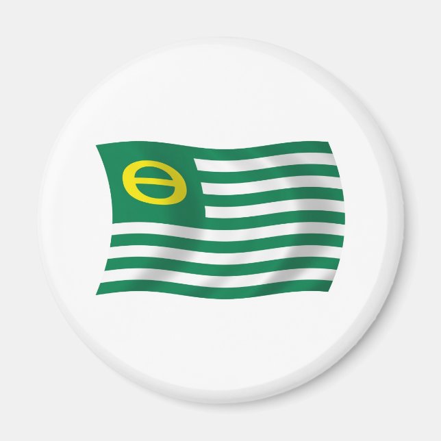 Íman Ímã de Bandeira do Movimento Ecológico (Frente)