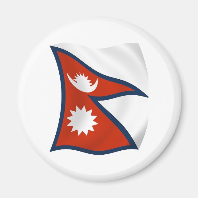 Íman Ímã de Bandeira do Nepal (Frente)