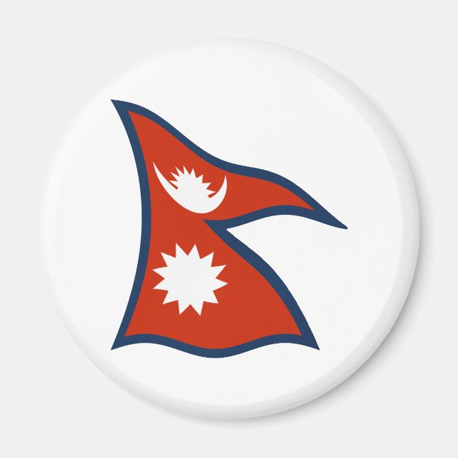 Íman Ímã de Bandeira do Nepal (Frente)