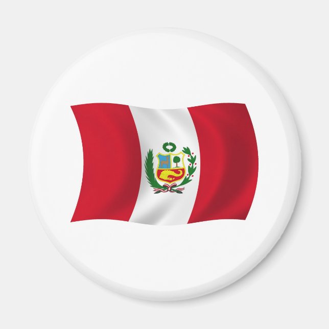 Íman Ímã de Bandeira do Peru (Frente)