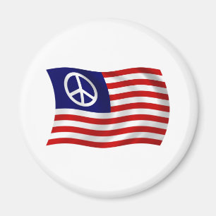 Íman Ímã de Bandeira do Sinal de Paz dos EUA