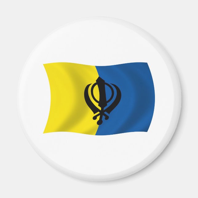 Íman Ímã de Bandeira do Siquismo (Frente)