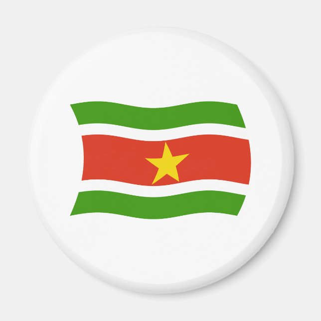 Íman Ímã de Bandeira do Suriname (Frente)