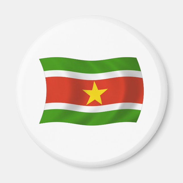 Íman Ímã de Bandeira do Suriname (Frente)