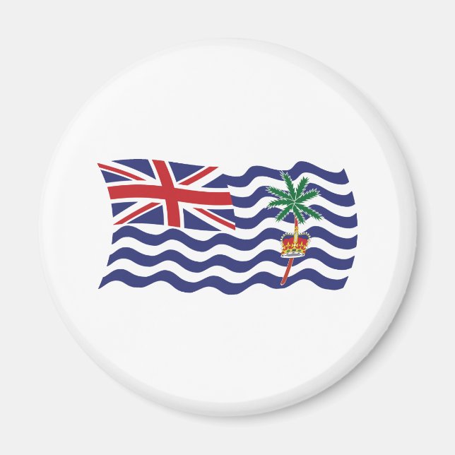 Íman Ímã de Bandeira do Território Britânico do Oceano  (Frente)