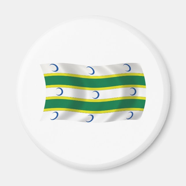 Íman Ímã de Bandeira do Turcomenistão (Frente)