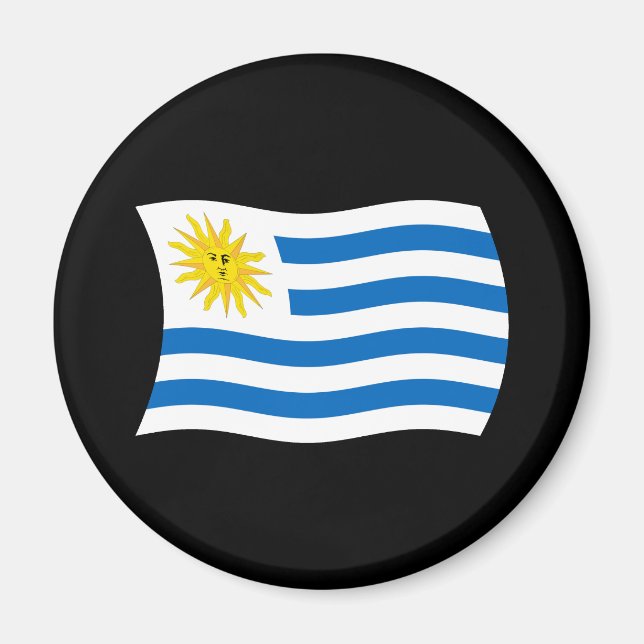 Íman Ímã de Bandeira do Uruguai (Frente)