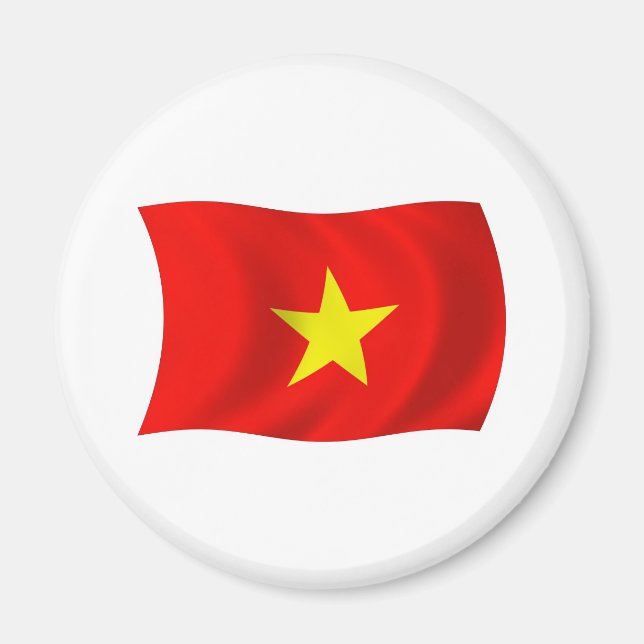 Íman Ímã de Bandeira do Vietnã (Frente)
