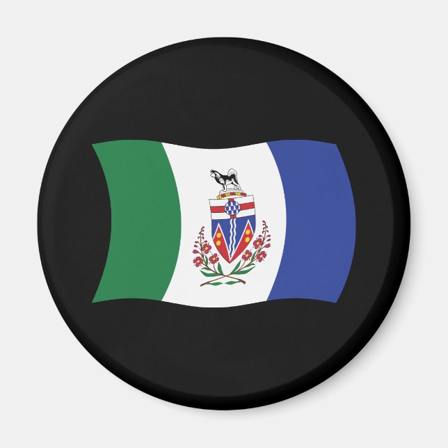 Íman Ímã de Bandeira do Yukon (Frente)